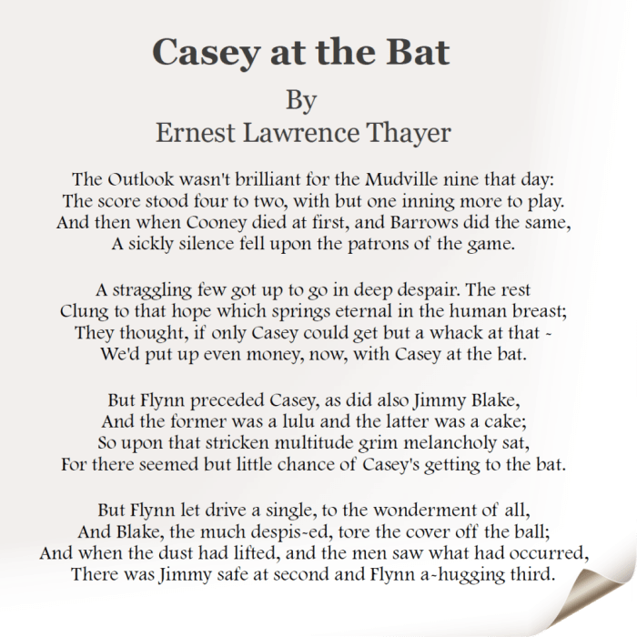 Casey at the bat questions and answers