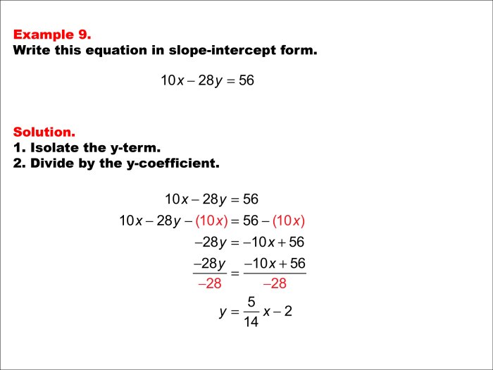 Unit 2 linear functions homework 2 standard and slope-intercept form